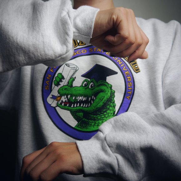 VINTAGE Oversized Crewneck Sweater | Size M - Picture 5 of 7